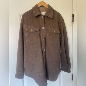 Wilfred Tan Wool shacket Ganna
